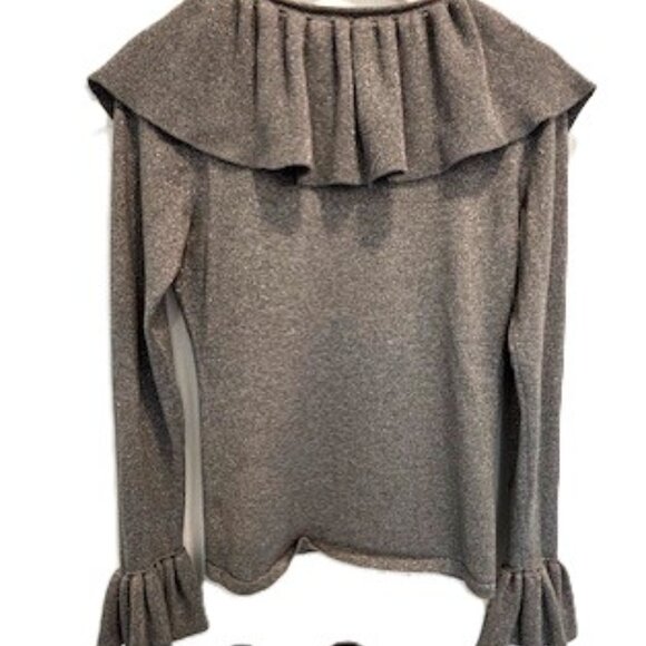 NY&Co Silver/Gray Metallic Sweater, Size Small - Picture 3 of 6